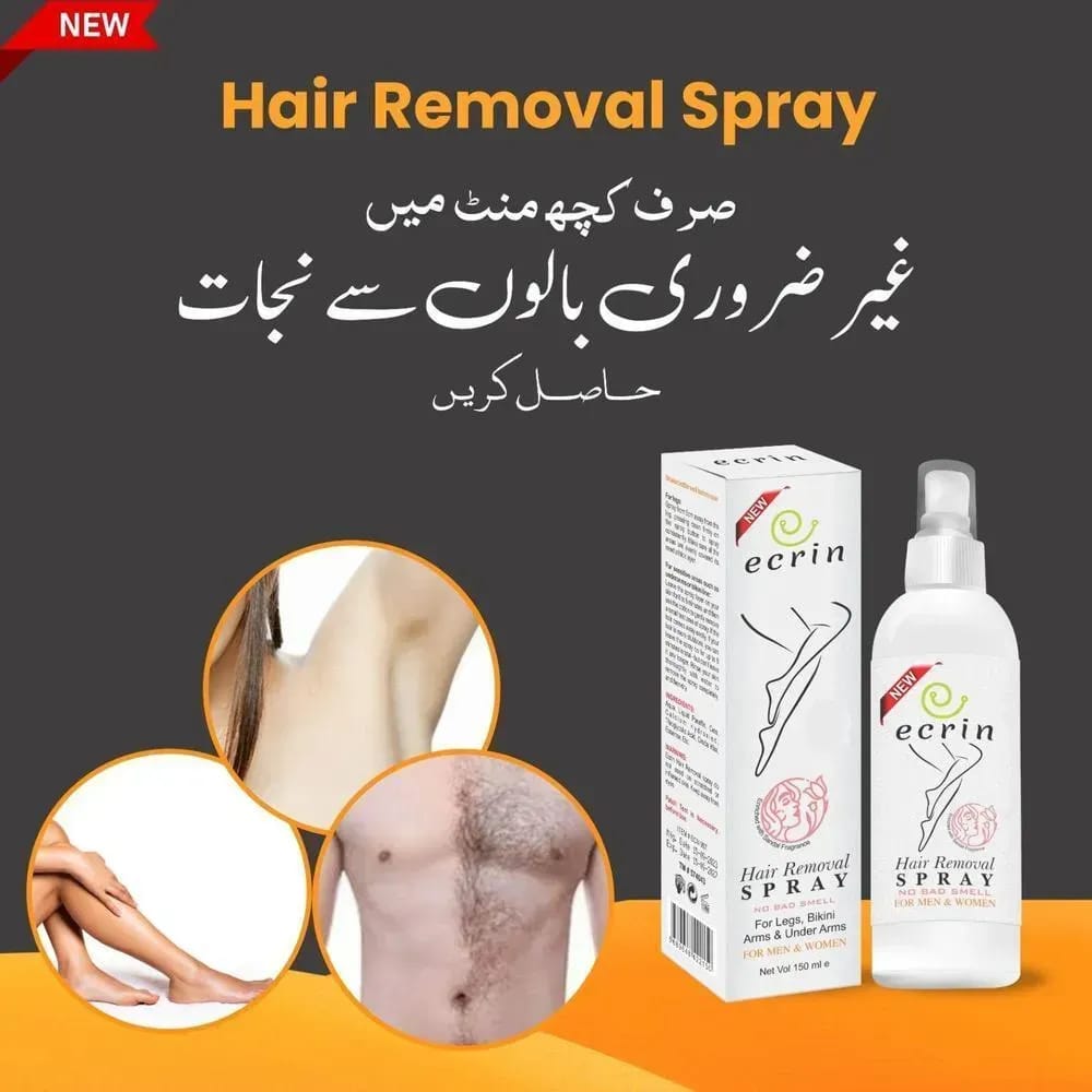 Hair Removal Spray for Smooth Skin, No Irritation, All Skin Types